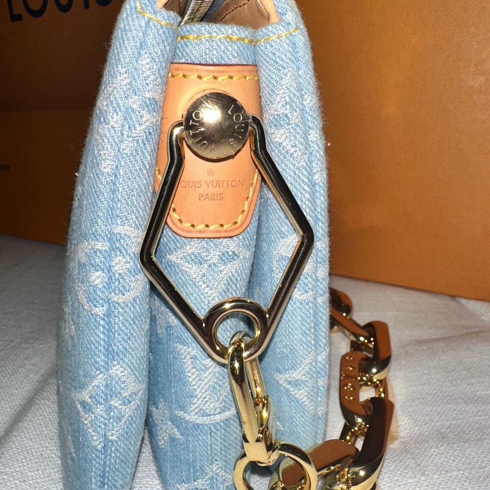 Authentic Louis Vuitton Blue Monogram Women's Bag - Picture 4 of 6